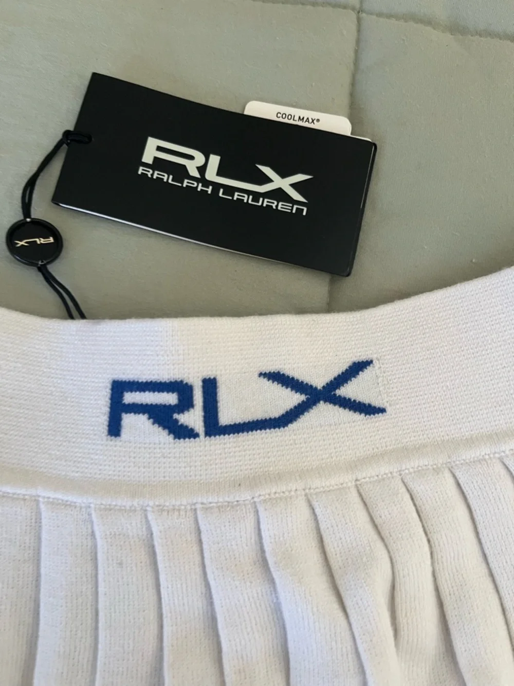 Ralph Lauren RLX Cream Pleated Tennis Skort with Blue Stripe size small - Picture 8 of 10